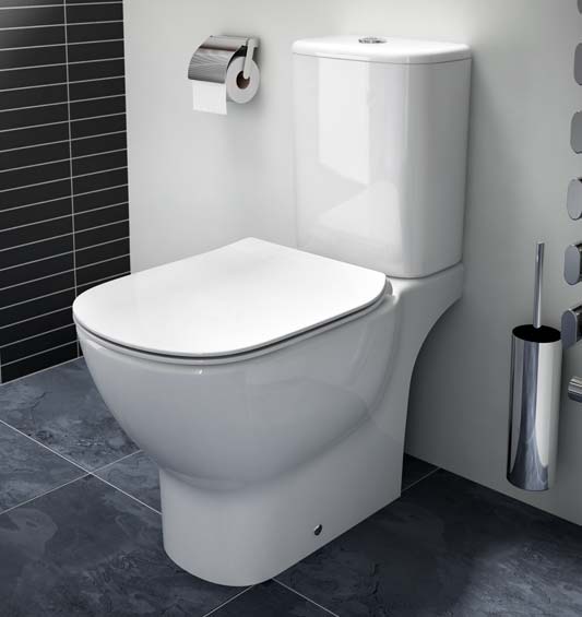Close Coupled Bowl back to wall with Aquablade system and with Seat & Cover