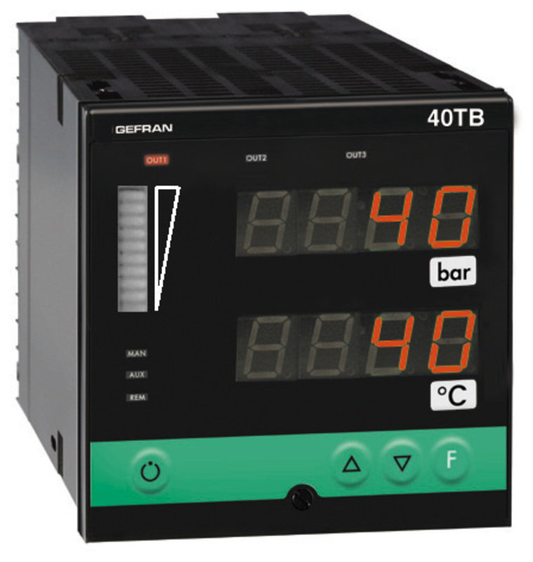 40TB Indicator/Alarm Unit for temperature and pressure inputs, double display