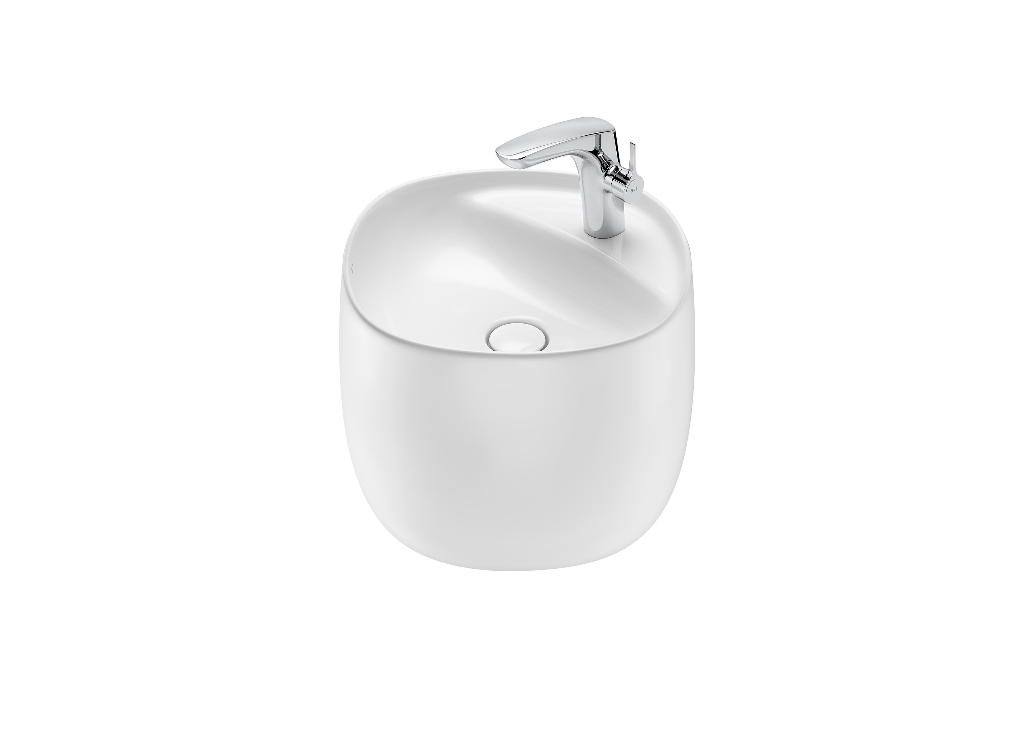 BEYOND (Wall-hung FINECERAMIC® basin with integrated semi pedestal)